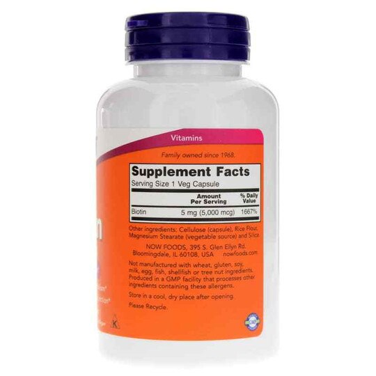 Biotin 5000 Mcg, NOW Foods